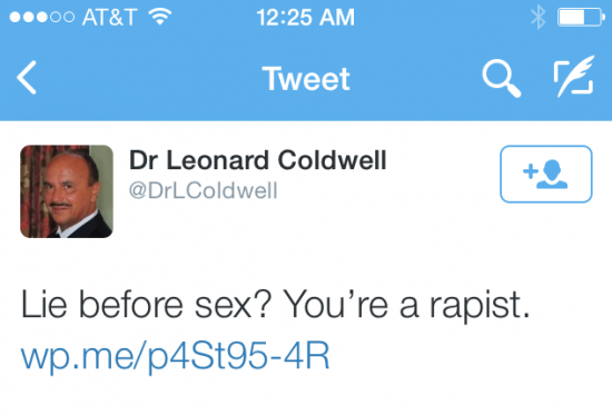 leonard coldwell you're a rapist